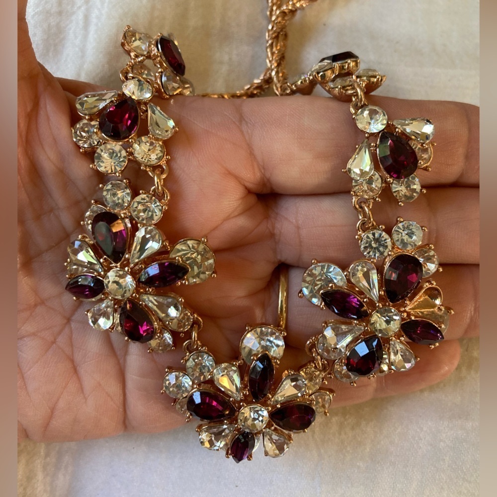 Charter Club Jeweled Floral‎ Design Necklace